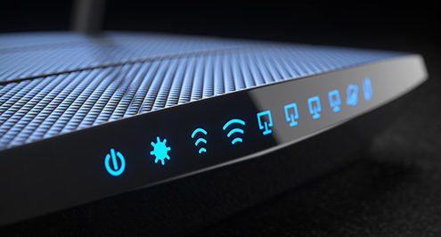 Wifi router as a symbol of Endpoint protection.