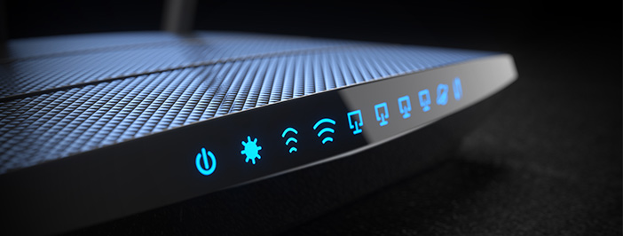 Wifi router as a symbol of Endpoint protection.